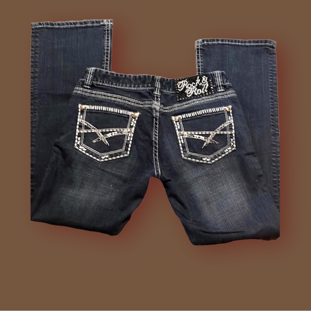 ‘rock & roll’ low rise jeans